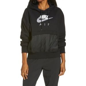 Nike Women's Logo Mesh-Trim Hooded Sweatshirt
